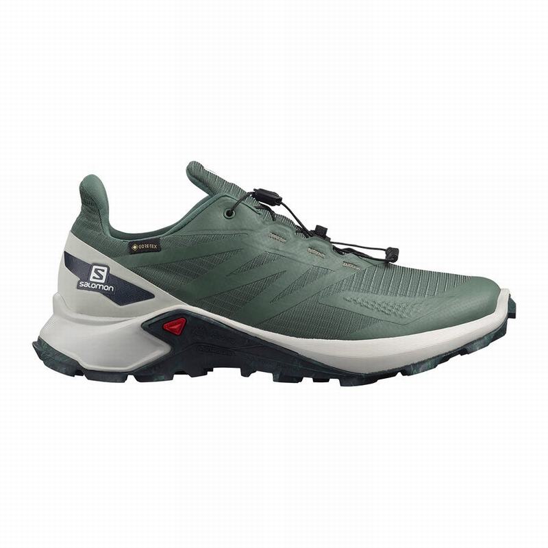 SALOMON SUPERCROSS BLAST GTX Philippines - Men's Trail Running Shoes - Green | 674302-OQK